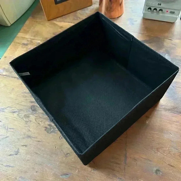 Black Canvas Square Storage Bin NEW - Picture 9 of 9